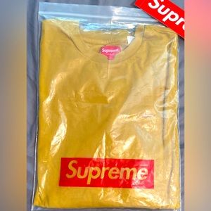 Supreme LS small box tee- Mustard Yellow